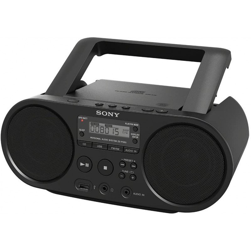 Sony Zs-PS50 Black Portable Cd Boombox Player Digital