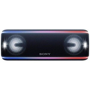 Sony SRS-XB32 Portable Bluetooth Speaker: Compact Wireless Party Speaker with Multicolor Lights and Flashing Strobe - Loud Audio for Phone Calls -Waterproof and Shockproof Bluetooth Speakers - Black